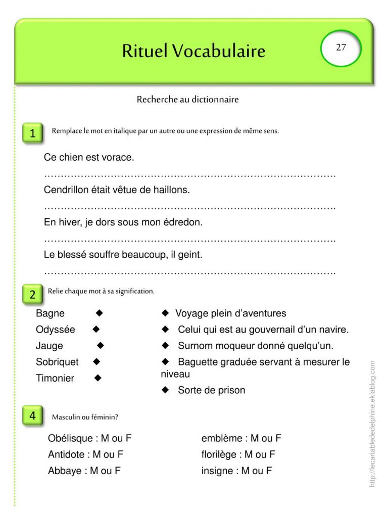 Ppt – Rituel Vocabulaire Powerpoint Presentation, Free destiné Dictionnaire Des Mots Croisés Gator