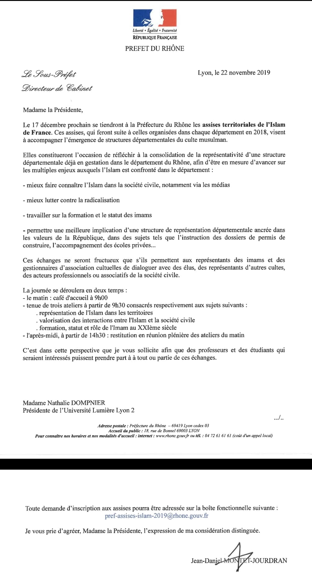 Préfecture Du Rhone Et Islam De France encequiconcerne Département Et Préfecture