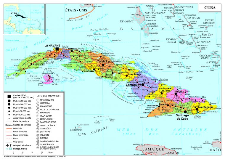 Présentation De Cuba – Ministère De L'europe Et Des Affaires à Carte D Europe En Francais