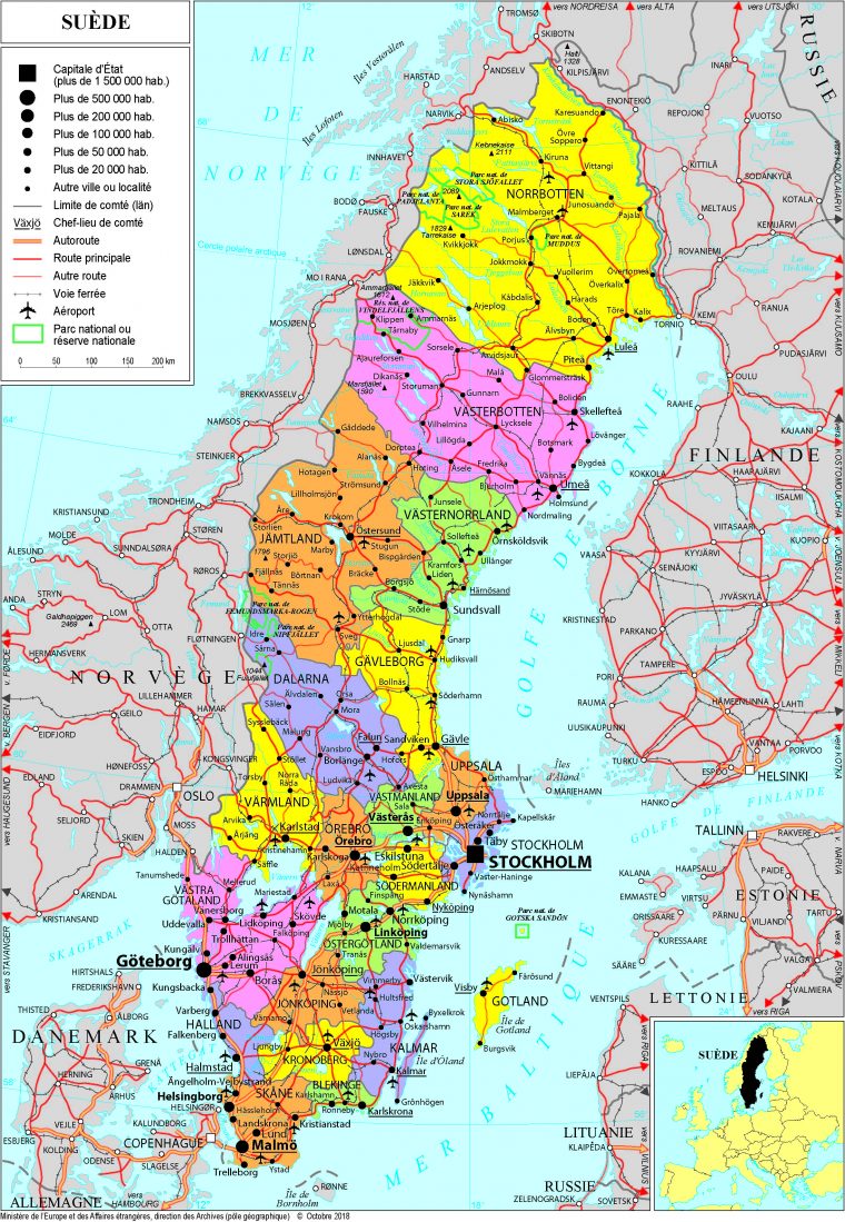 Présentation De La Suède – Ministère De L'europe Et Des à Carte Des Pays De L Europe