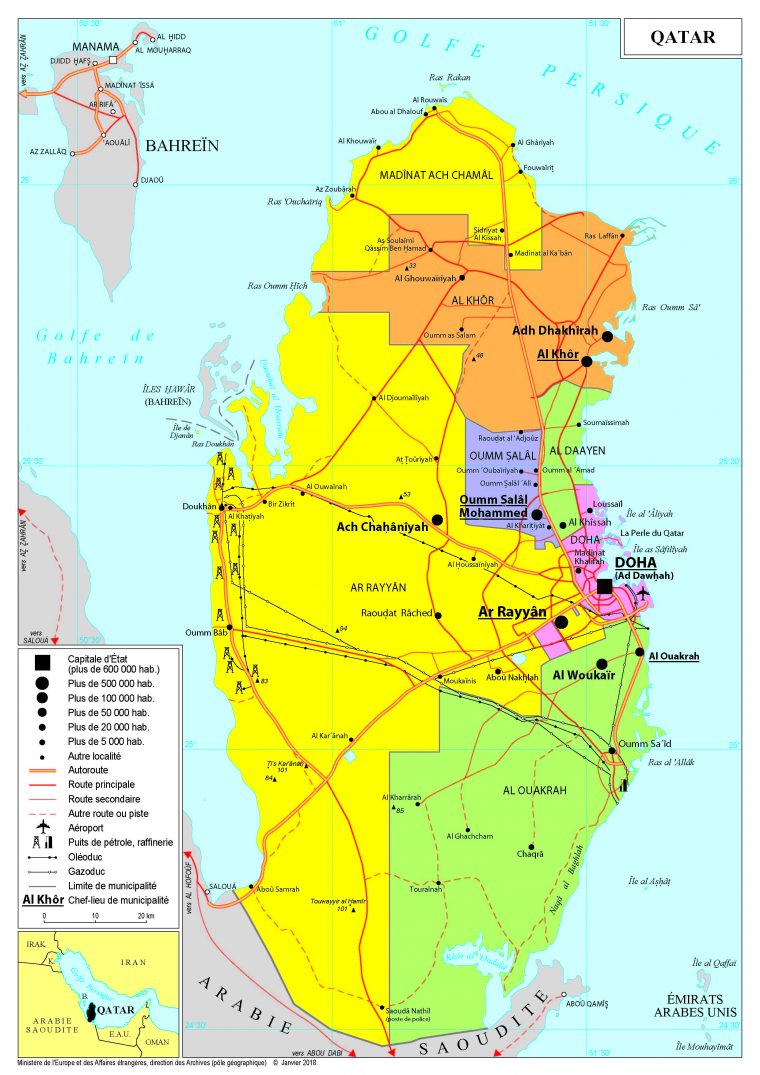 Présentation Du Qatar – Ministère De L'europe Et Des concernant Carte Europe Pays Et Capitale