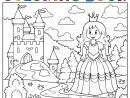 Princesse De Livre De Coloriage Près De Château Illustration destiné Dessin Chateau Princesse