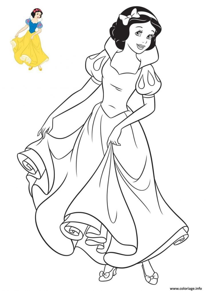 Princesse Disney Blanche Neige Coloriage Dessin | Coloriage pour Blanche Neige À Colorier Et Imprimer