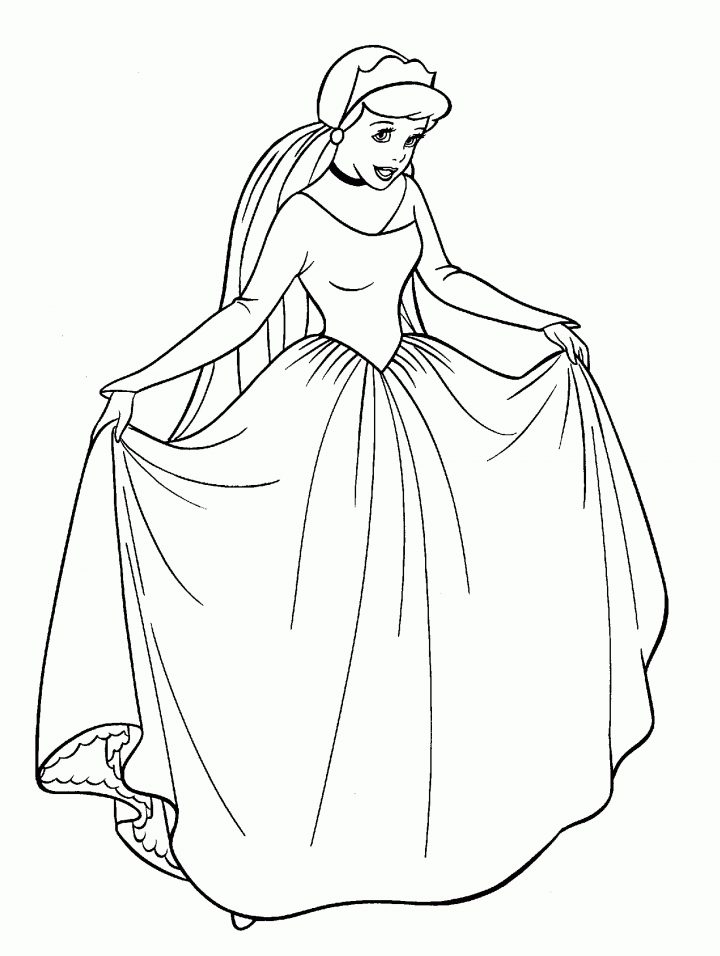 Princesse Disney : Coloriage Cendrillon À Imprimer Et Colorier à Cendrillon À Colorier