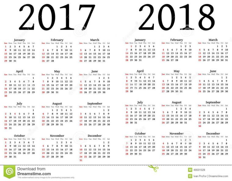 Printable Calendar 2017 And 2018 | Calendrier 2015 Annuel pour Planning Annuel 2018