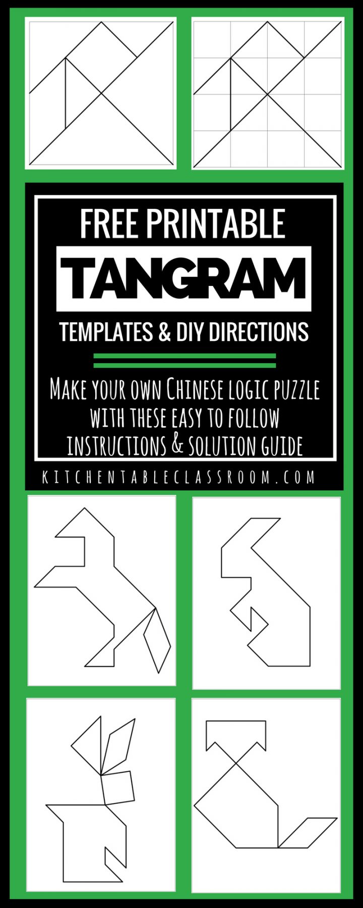 Printable Tangrams – An Easy Diy Tangram Template concernant Tangram Modèles Et Solutions