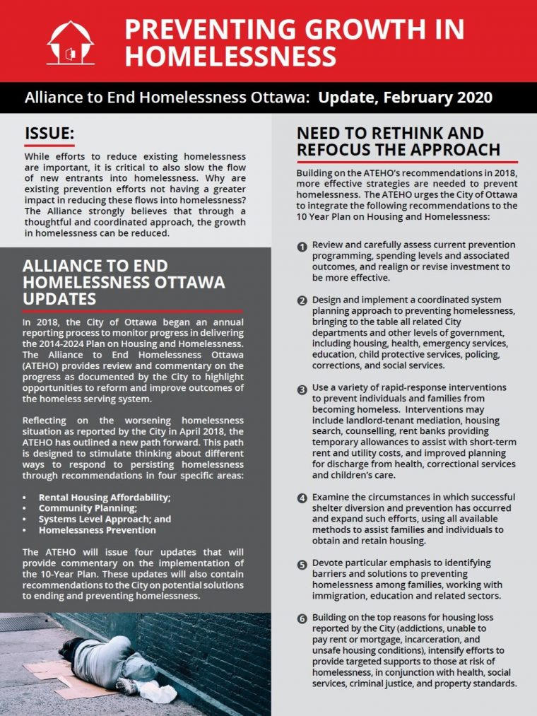 Progress Report — Alliance To End Homelessness Ottawa intérieur Planning Annuel 2018