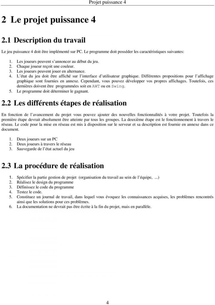 Projet Java. Puissance 4. Haute École Spécialisée Bernoise encequiconcerne Puissance 4 A Deux