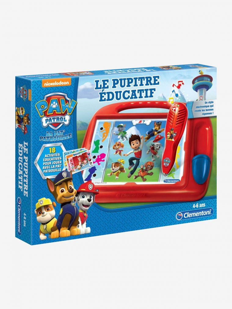 Pupitre Éducatif – Pat' Patrouille Clementoni Rouge – Clementoni pour Jeu Educatif 4 Ans Gratuit En Ligne