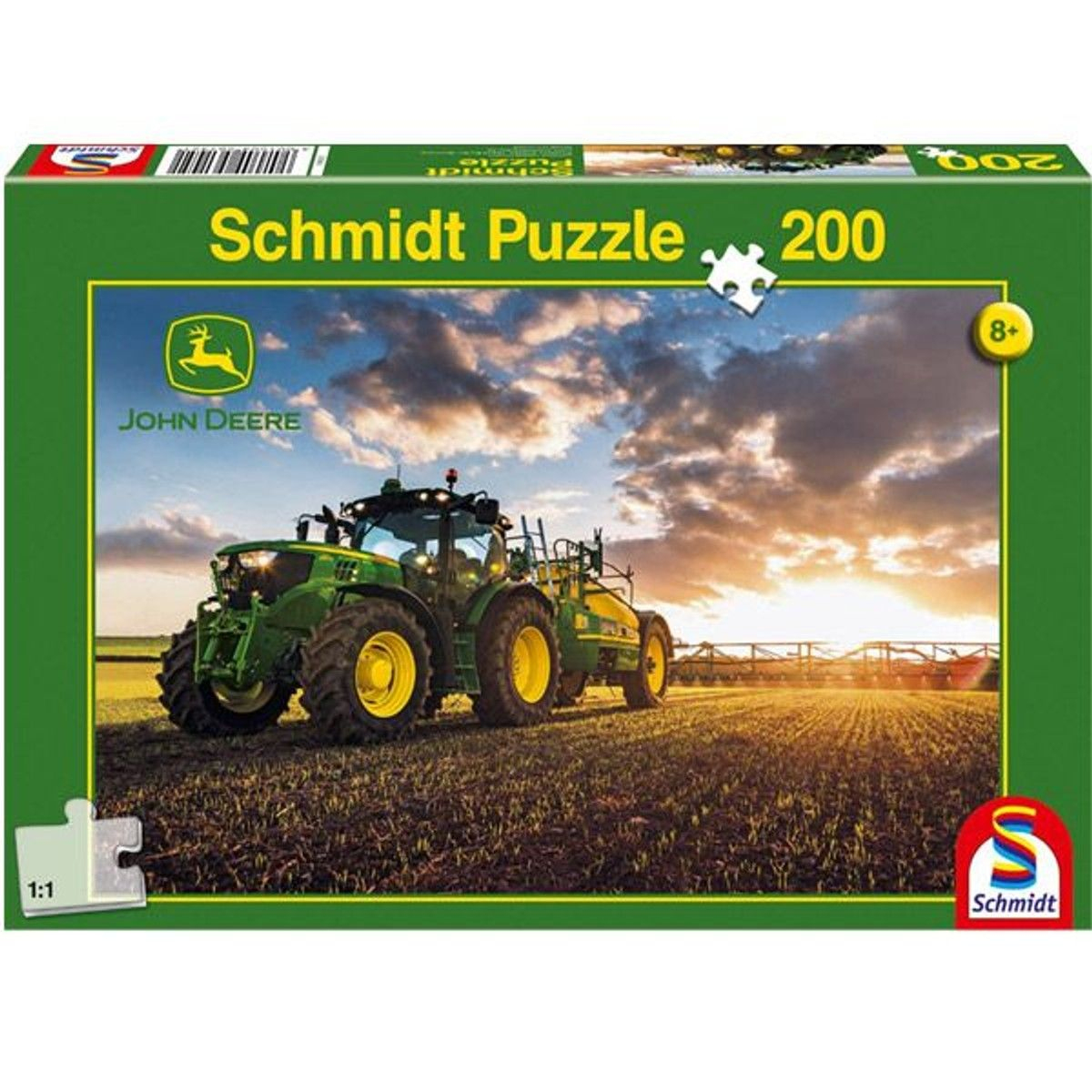 Puzzle 200 Pièces : John Deere : Tracteur 6150R Avec Tonne À pour Image Tracteur John Deere