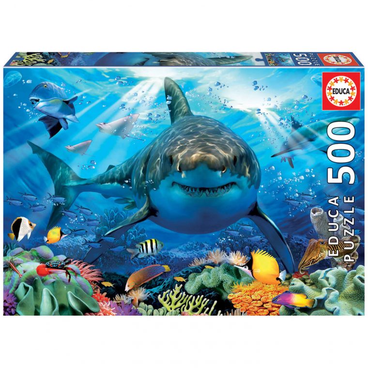 Puzzle 500 Pièces : Grand Requin Blanc à Jeux Gratuit Requin Blanc