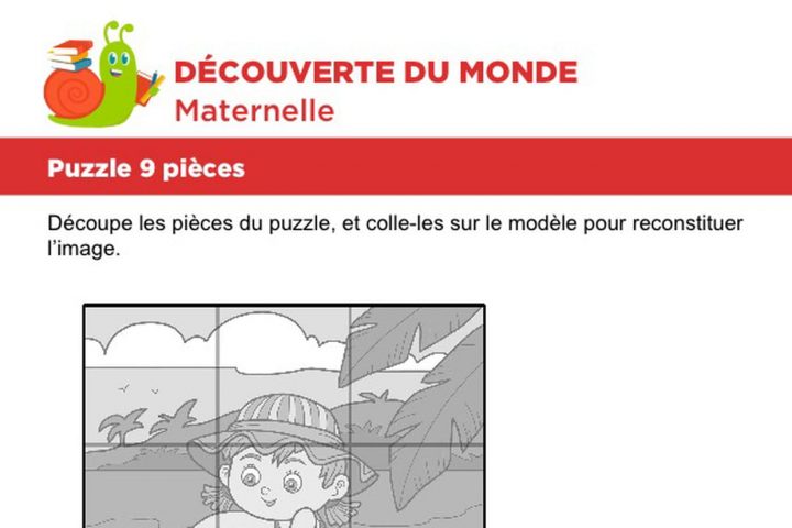 Puzzle 9 Pièces, Plage Et Châteaux De Sable concernant Puzzle En Ligne Maternelle