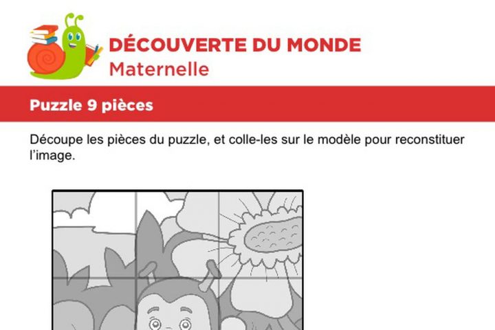 Puzzle 9 Pièces, Une Petite Abeille avec Puzzle En Ligne Maternelle