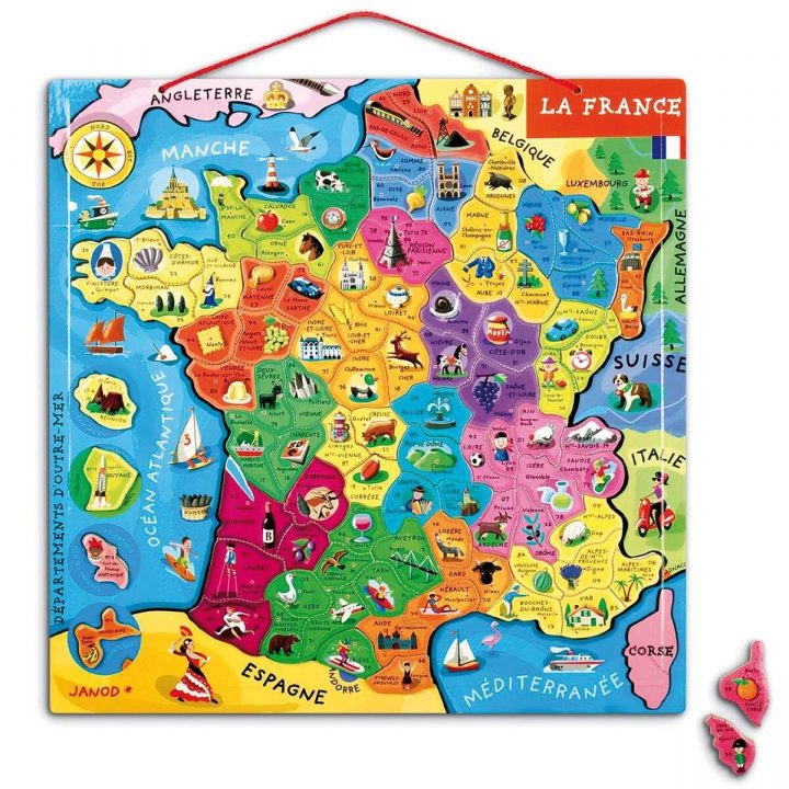 Puzzle Carte De France Magnétique – 93 Pièces | Carte De encequiconcerne Apprendre Les Départements En S Amusant