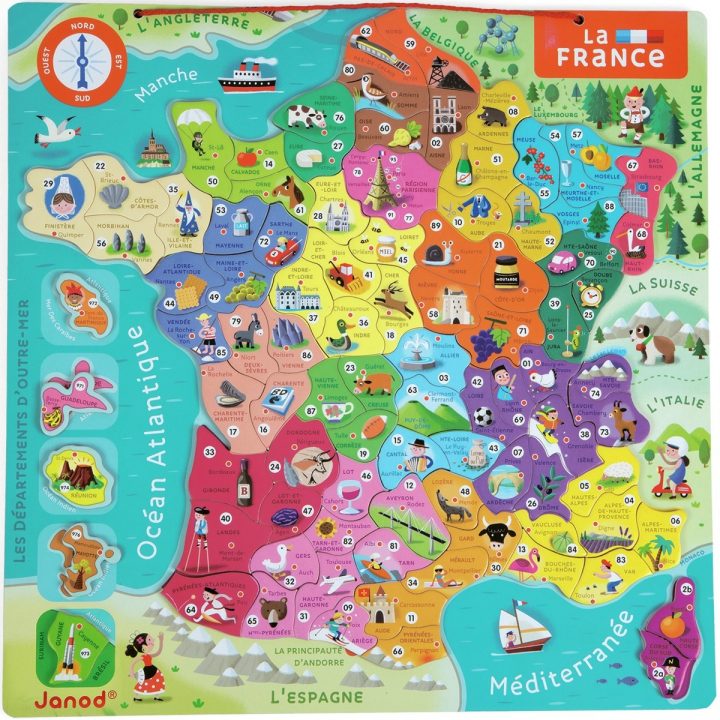 Puzzle Carte De France Magnétique – Jeux dedans Jeu Carte De France