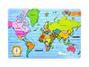 Puzzle Carte Du Monde Avec Pays Jouet Enfant Ludique dedans Carte Du Monde Pour Enfant