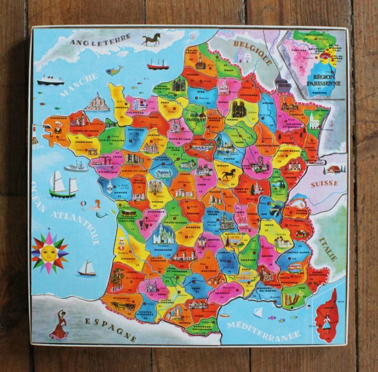 Puzzle Departements Francais | Jeux De Puzzle, Les Régions encequiconcerne Jeux Des Départements Français