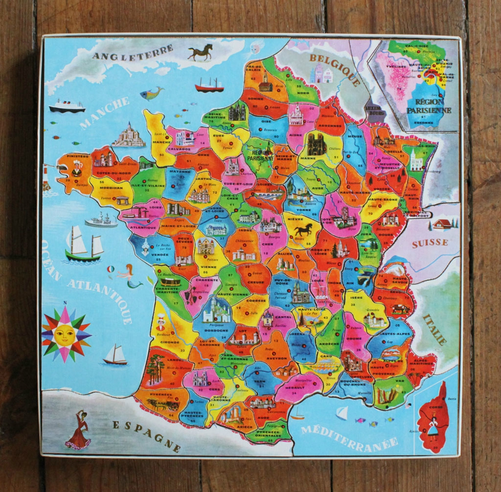 Puzzle Departements Francais | Jeux De Puzzle, Les Régions encequiconcerne Jeux Des Départements Français