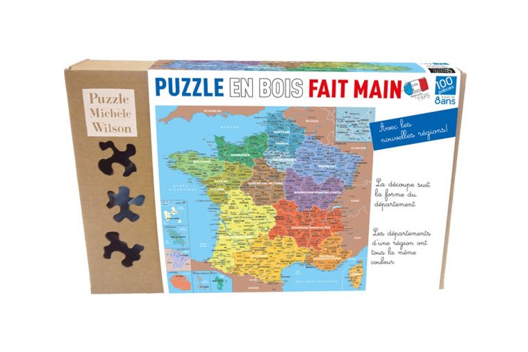 Puzzle En Bois Carte De France Des Départements – Puzzle 100 concernant Jeux Des Départements Français