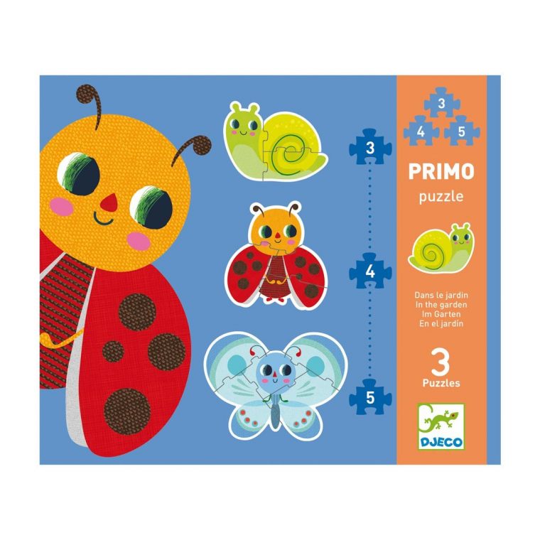 Puzzle Évolutifs Primo Dans Le Jardin 3-4-5 Pièces Djeco serapportantà Jouet Pour Fille 4 5 Ans