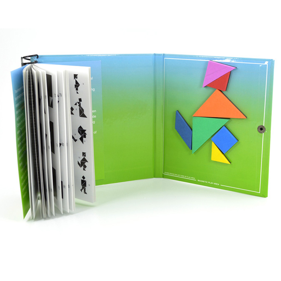 Puzzle Magnétique Enfants Jouets Papier Plaque Magnétique à Tangram Enfant