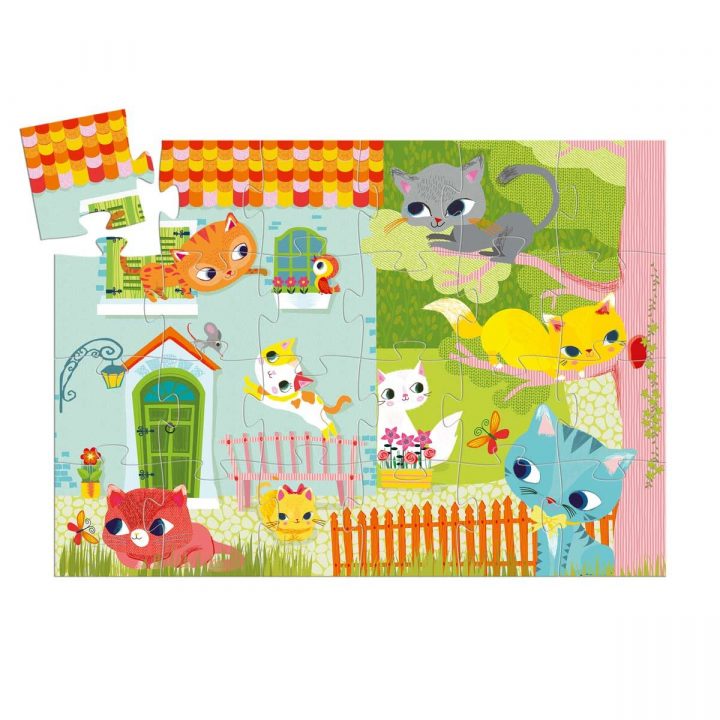 Puzzle Pachat Et Ses Amis 24 Pièces Djeco | Patchwork Papier à Jeux En Ligne Enfant 3 Ans