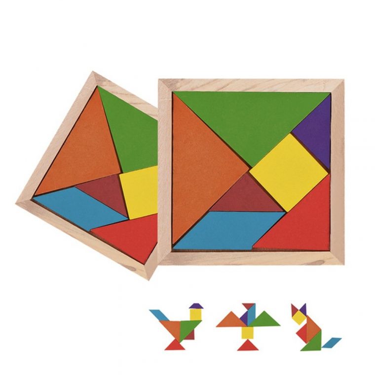 Puzzle Tangram En Bois dedans Tangram Enfant