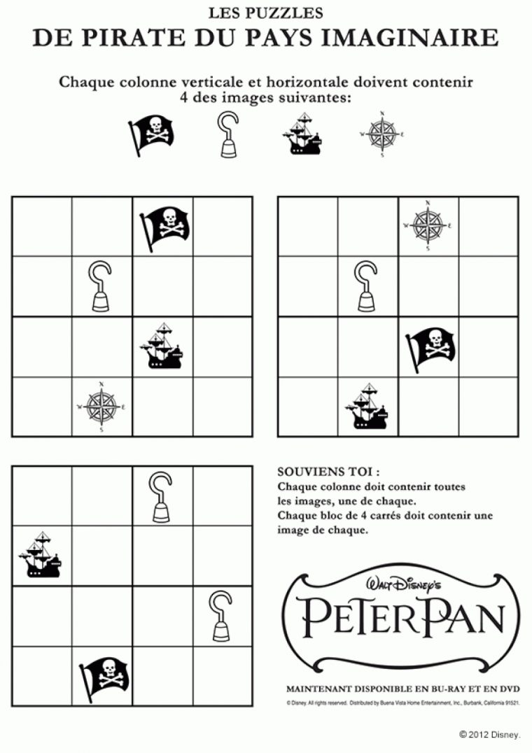 Puzzles Peter Pan Pirates encequiconcerne Jeux De Memory Gratuit