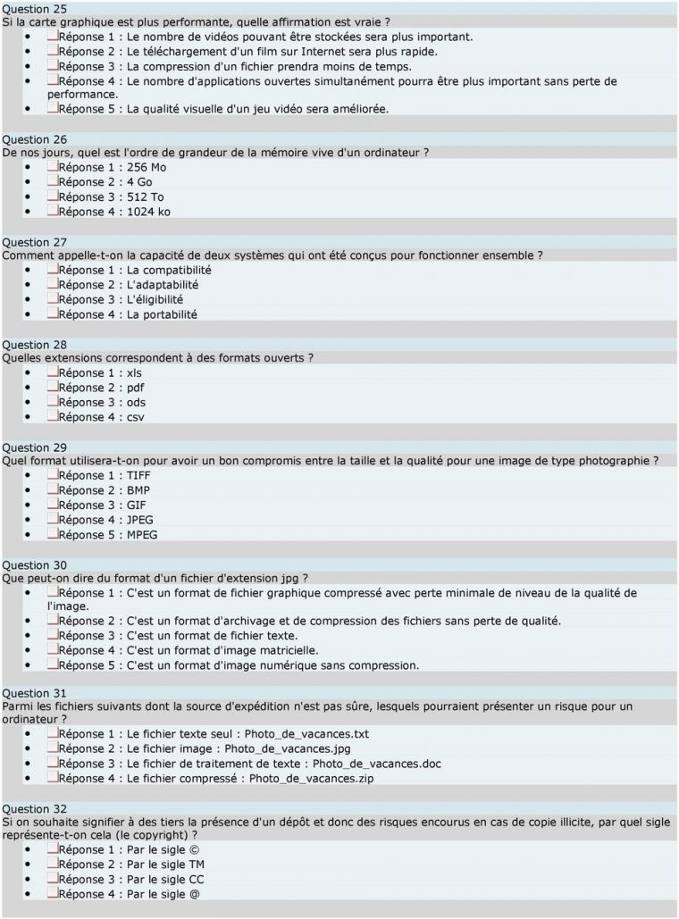 Qcm L1 Domaine D1 Et D2 – Pdf Free Download pour Question Reponse Jeu