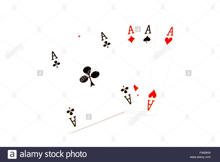 Quatre As Quatre D'une Sorte De Carte De Main De Poker Jeux encequiconcerne Jeux A Decouper