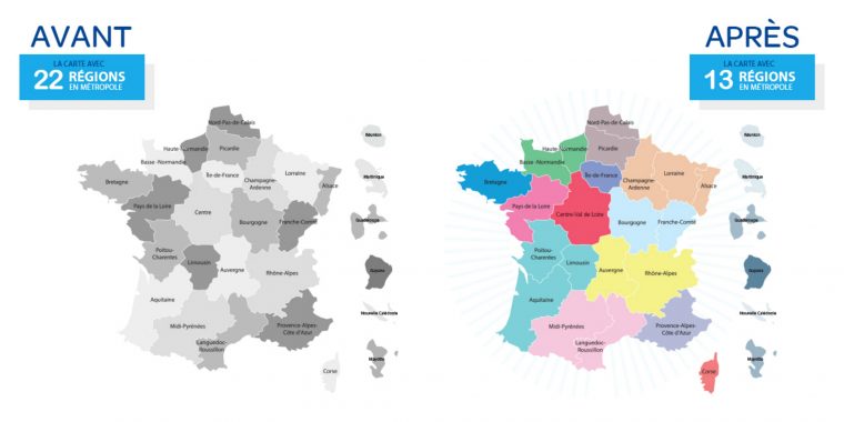 Quels Noms Pour Les Nouvelles Régions Françaises avec Carte Des Régions De France 2016