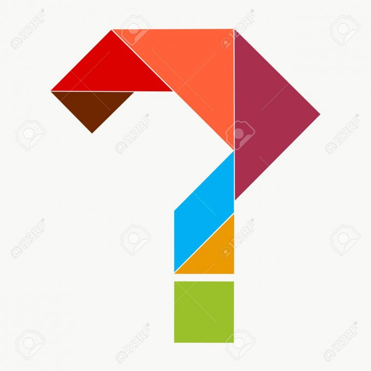 Question Mark From Pieces Of Tangram Puzzle encequiconcerne Pièces Tangram