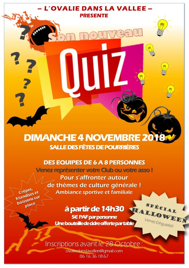 Quiz D'halloween – Présente L'ovalie Dans La Vallee serapportantà Quizz Pour Maternelle