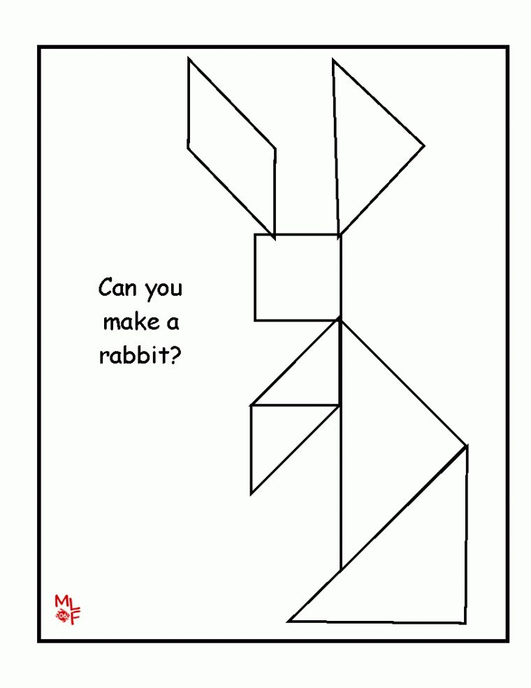 Rabbit Tangram Printable | Matemáticas Preescolares destiné Tangram À Découper