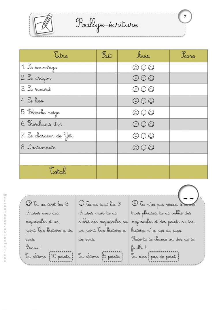 Rallye-Écriture – Cp Et Ce1 | Bout De Gomme concernant Exercice D Écriture Ce2