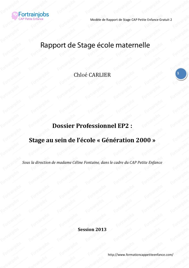 Rapport De Stage École Maternelle – Docsity encequiconcerne Exercice Maternelle Petite Section