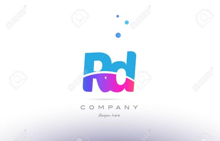 Rd Rd Rose Violet Bleu Blanc Majuscule Minuscule Moderne Créatif Alphabet  Gradient Société Lettre Logo Design D'icône Vecteur Modèle pour Modele Alphabet Majuscule