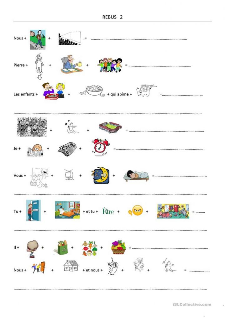 Rebus 2 – Français Fle Fiches Pedagogiques encequiconcerne Rébus À Imprimer