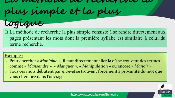 Recherche 1-Comment Chercher Dans Un Dictionnaire De Langue à Chercher Les Mots