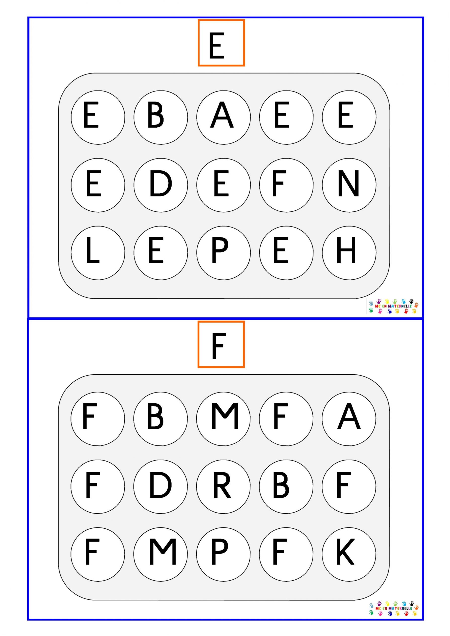 Reconnaissance Des Lettres Majuscules | Harfler, Eğitim Ve concernant Sudoku Maternelle À Imprimer