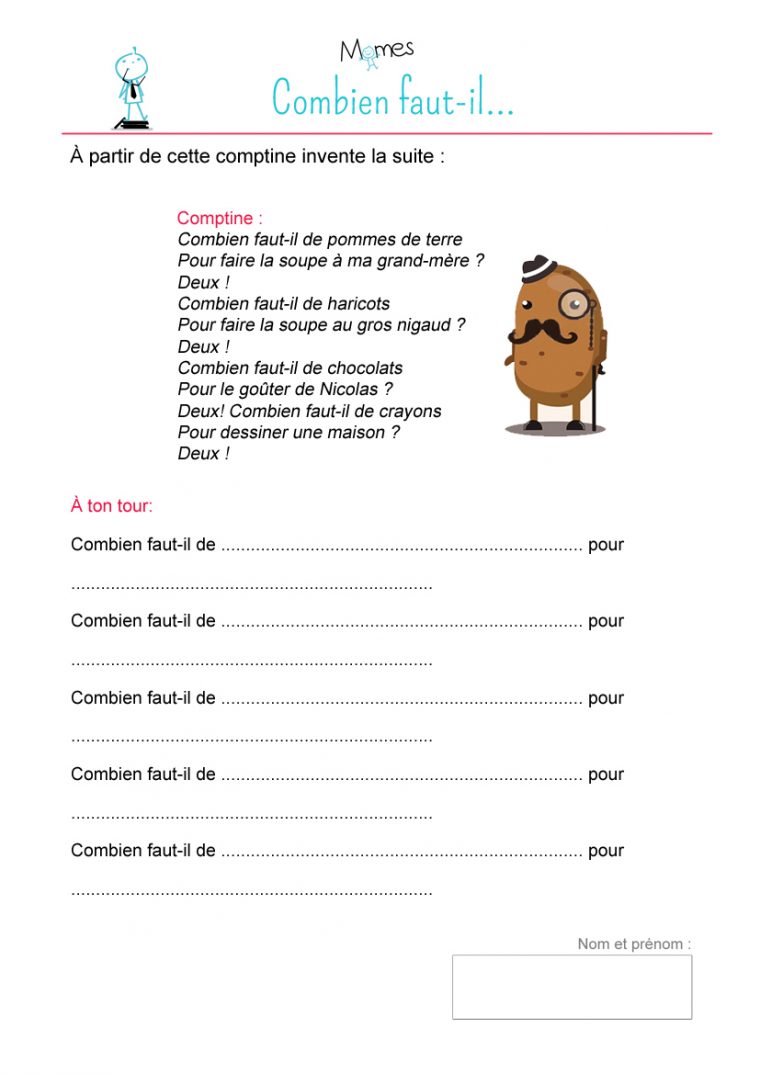 Rédaction : Combien Faut-Il ? – Momes encequiconcerne Cours Ce2 A Imprimer