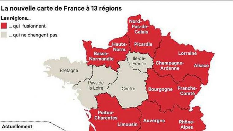 Réforme Territoriale : La Carte À 13 Régions Définitivement avec Nouvelle Carte Des Régions De France