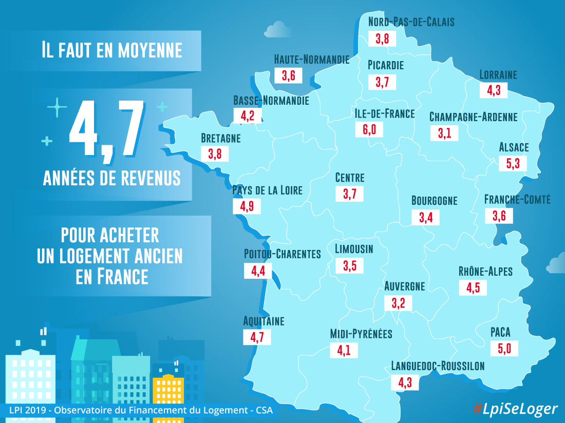 Région Par Région… Combien D'années De Revenus Pour Acheter destiné Combien De Region En France
