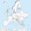 Régions Nommées D'europe - Carte Vectorielle intérieur Carte Europe Avec Capitale