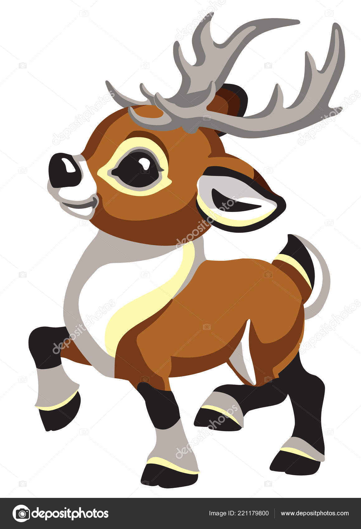 Reindeer Side View Cartoon | Cartoon Christmas Caribou Deer dedans Caribou Dessin