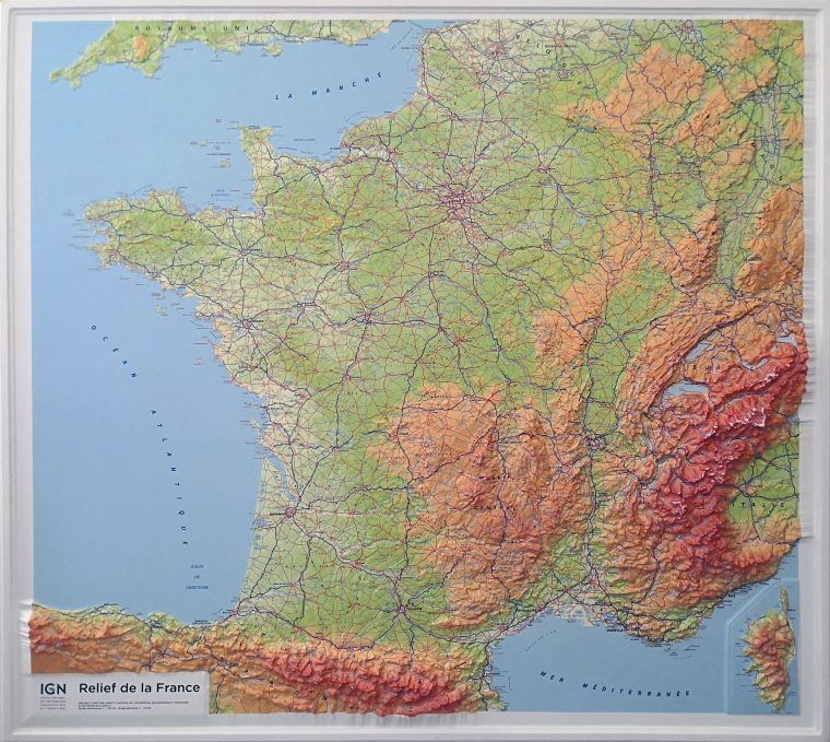 Relief-De-La-France concernant Carte De France À Imprimer Gratuit