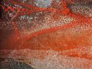 Relief Formes Sur Le Mur Formé Par Craquage, Orange Séchée Et Noir Peinture  Vibrante. Abstrait Fond Grunge Texturé-Gros Plan. Surface Rugueuse Et destiné Association De Formes
