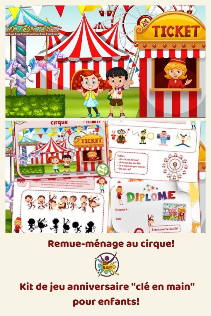 Remue-Ménage Au Cirque | Chasse Au Tresor Enfant, Jeux encequiconcerne Jeux Ludique Enfant