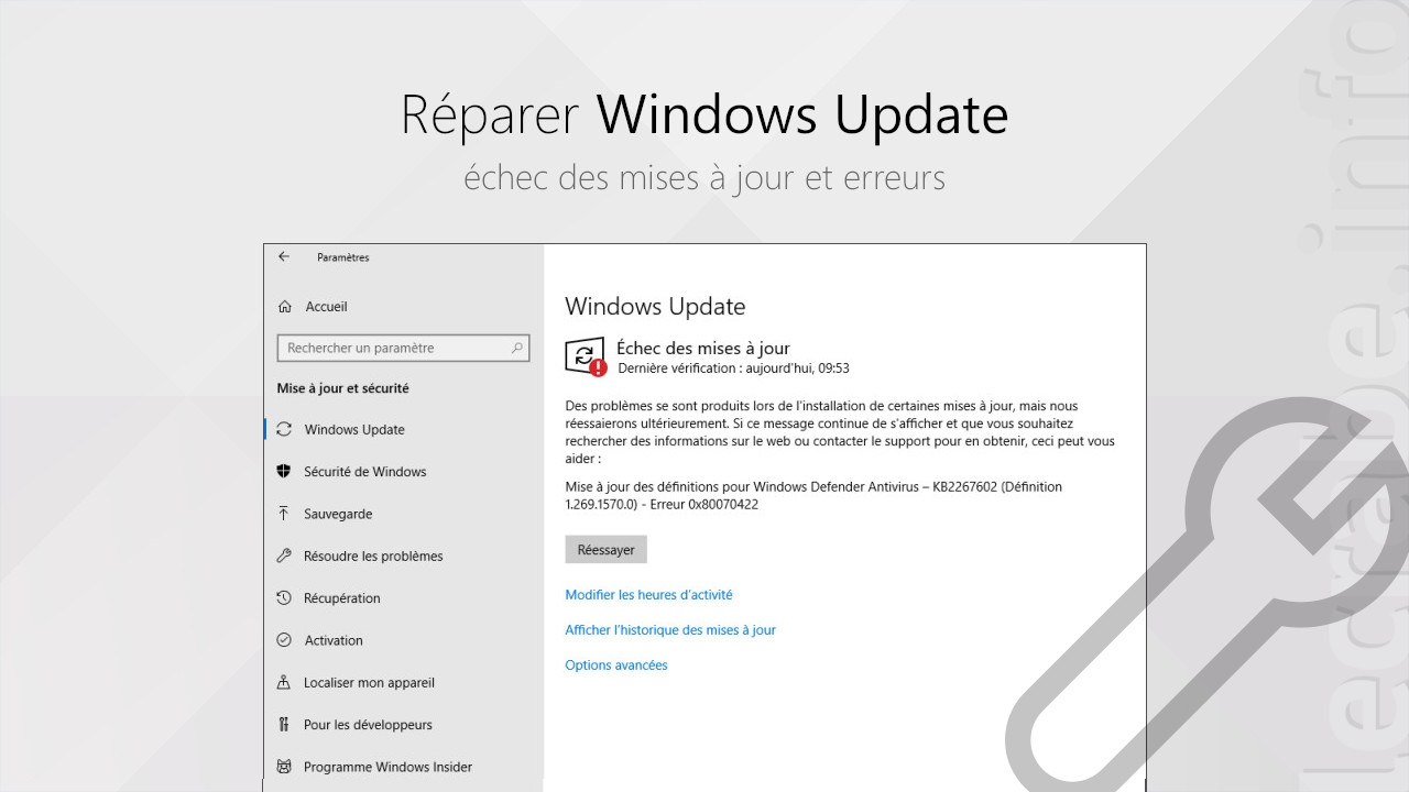 Réparer Windows Update (Échec Des Mises À Jour Et Erreurs tout Trouver Les Erreurs À Imprimer 