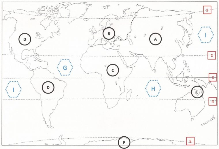 Repères Planisphère 6Ème. intérieur Carte Europe Vierge À Compléter En Ligne